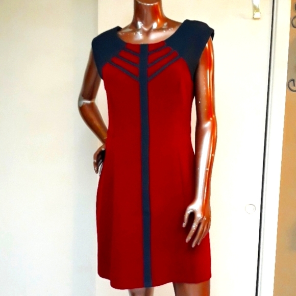 Pink Martini Dresses & Skirts - Pink Martini Merlot Red/Black Contrast Dress